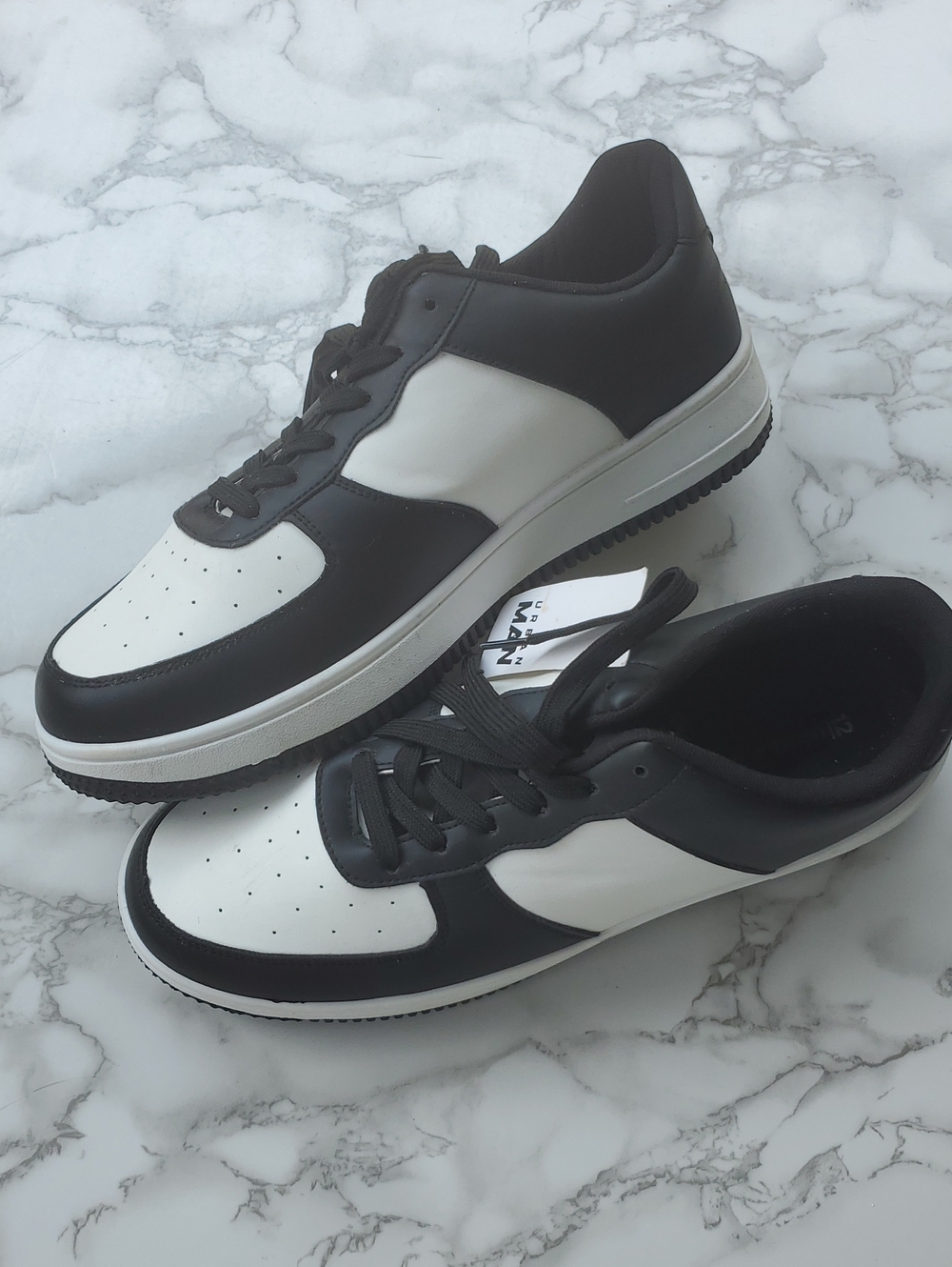 Urban Man Black & White Colourblock Platform Sneakers - Men's Size 12 - NWT